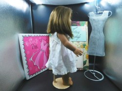 ag brunette white dress side